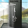 10 inch Chrome Thermostatic Shower Mixer Bathroom Concealed Twin Head Valve Set