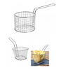 Round Mini Chip Pan Fryer Fries Serving Baskets With Handle Serving Dish