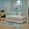 3ft Metal Single Day Bed Sofa Bed Guest Bed Frame or with Pull Out Trundle