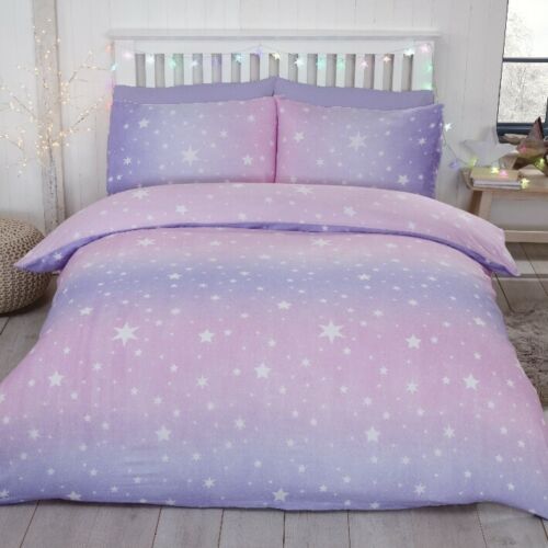 THERMAL 100% BRUSHED COTTON FLANNELETTE QUILT DUVET COVER BED SET COSY WARM SOFT