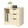 Wood Bedside Table Cabinet Furniture Storage Drawers Nightstand Side Standing