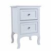 2PCS White Bedside Table Cabinet Nightstand Storage Organizer 40*30*60cm