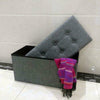 Large Ottoman Foot Stool Box Folding Storage Toy Seat Pouffe Colors