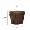 Wooden Flower Pots Planter Round Garden Flower Pot Outdoor Home