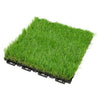 Pack of 4 Interlocking UV Resistant Artificial Turf Grass Tiles, 31.5 x 31.5cm