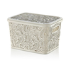 Small Large Lace Plastic Storage Box Lid Basket Container Kitchen Home Office