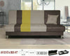 New Sonia Click Clack Sofa bed 2 Tone Grey or Beige , Fabric 3 seater DOUBLE BED