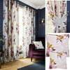 Dark Wonder Wendy Tait Floral Print Eyelet Ring Top Curtains (Pair) Ready Made