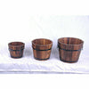 Wooden Flower Pots Planter Round Garden Flower Pot Outdoor Home