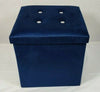 Soft Velvet Diamante Ottoman Folding Storage Box Footstool Seat new colour