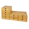 3 Drawer Bamboo Home Office Desktop Tidy A4 Sturdy Stationary Storage Organiser