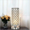Modern Crystal Table Lamp Bedroom lights Bedside Lamp Desk Table Light Fixtures (Silver)