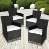 4 X RATTAN GARDEN FURNITURE DINING CHAIRS SET OUTDOOR PATIO
