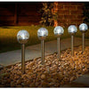3PK 6PK Solar LED Garden Lights Stake Post Patio Path Outdoor Globe Lighting