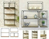 Set of 4 Retro Metal Wall Shelf Industrial Style Shelves Storage Display Unit