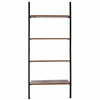 4 Shelves Wood Metal Ladder Shelf Bookshelf Display Shelving Leaning Wall Stand