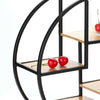 Wall Mounted Metal Wire Floating Shelf Rack Round Storage Display Organizer Unit