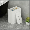White/Grey Shaker Slimline Wooden Multi-purpose Bathroom Storage Unit