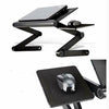 Adjustable Portable Laptop Bed Table Stand Lap Tray Foldable Desk w/ Cooling Fan