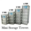 NEW PLASTIC STORAGE TOWER 3 4 5 6 TIER DRAWER OFFICE DESKTOP GARAGE MINI SMALL