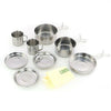 8PC Folding Cooking Picnic Pot Pan Set Outdoor Backpacking Camping Equipment Kit