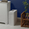 White Shaker Slimline Wooden Multi-purpose Bathroom Storage Unit