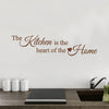 The kitchen is the heart of the home - Wall Quote Sticker - Art Decor