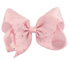 8" Inch Large Crystal Diamante Rhinestone Grosgrain Ribbon Bow Hair Clip Girls