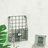 Two Black Magazine Rack Metal Storage Newspaper Basket Wall Shelf Organizer Unit