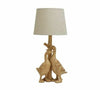Animal Birds Ducks Table Lamp Natural Wood Lightshade Home Decoration Ornament