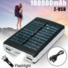 1000000mAh Waterproof Solar USB Power Bank Pack Battery Charger for Cell Phone