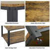 Industrial Coffee Table Livingroom Table with Storage Shelf for Home Office