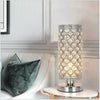 Modern Crystal Table Lamp Bedroom lights Bedside Lamp Desk Table Light Fixtures (Silver)