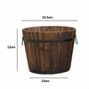 Wooden Flower Pots Planter Round Garden Flower Pot Outdoor Home