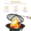 Camping Fire Bowl, Outdoor Bonfire, 54cm Rustproof Garden Patio Heater for BBQ