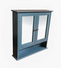 Grey Double Door Mirror With Shelf Bathroom Cabinet