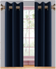 Thick Thermal Insulated Blackout Eyelet Curtains With Ring Top Pair + Tie Backs