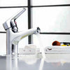 UK Modern Bathroom Taps Basin Sink Mono Mixer Chrome Cloakroom Tap with 2 Hoses
