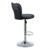 2 x Faux Leather Breakfast Bar Stools Gas Lift Home Kitchen Swivel Chairs Black