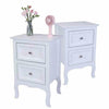 2PCS White Bedside Table Cabinet Nightstand Storage Organizer 40*30*60cm