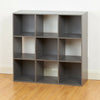 Grey 9 Cube Storage Unit Cabinet Childrens/Kids Bedroom Bookcase Toy Box Shelves