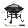 Camping Fire Bowl, Outdoor Bonfire, 54cm Rustproof Garden Patio Heater for BBQ