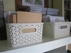 Handy Storage Basket Plastic Crate School Office Kitchen Pharmacy Tidy Organiser