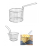Round Mini Chip Pan Fryer Fries Serving Baskets With Handle Serving Dish