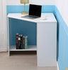 Small Corner Computer Desk Home Office Computer Laptop Table 2 Shelves White New