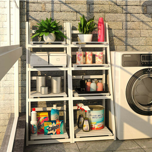 Folding 4 Tier Plant Flower Pot Shelf Stand Bookcase Storage Display Ladder