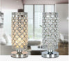 Modern Crystal Table Lamp Bedroom lights Bedside Lamp Desk Table Light Fixtures (Silver)