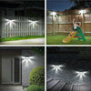 4/8/12 SOLAR POWERED BROWN DOOR FENCE WALL LIGHTS LED OUTDOOR GARDEN LIGHTING
