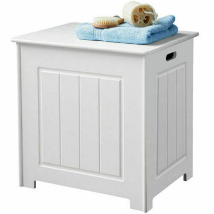 G-0063 White Wood Deluxe Laundry Bathroom Storage Furniture Tidy Unit DAM BOX