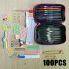 42/100x Crochet Hook Kit Yarn Knitting Needle Sewing Tool Ergonomic Grip Bag Set